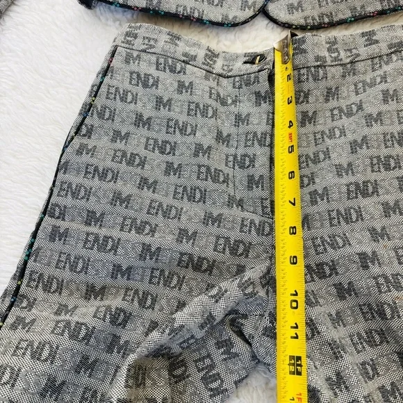 Fendi Gray Logo-Print Jacket and Matching Pants Set - Picture 13 of 16